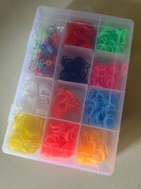 Colorful Loom Bands and Beads Storage Kit - Mixed Colors